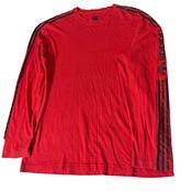 Vintage Red Adidas Tango Terry mens 3 stripe sweatshirt in XL|SKU 3719 image