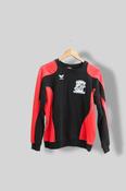 Vintage Erima black and red color block bikers small crew neck sweatshirt image