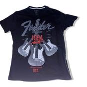 Vintage Fender 1954 Stratocaster Guitar Graphic black large Tee Shirt image