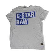 Vintage men's white G-star raw original denim large tees | L 27 W 20 | SKU 3685