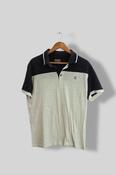 Vintage Ollygan white and black colorblock small polo short sleeve shirt image