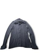 Vintage George grey cable knitted small hoodie cardigan