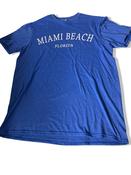 Vintage Delta Miami Beach Florida print blue large short sleeve tees image
