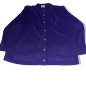 Vintage Jennifer button up twin pocket purple sweater size S/M image