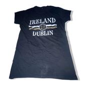 Vintage Ireland 22 Dublin print black womens large tees image