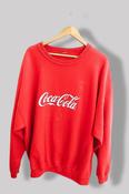 Vintage Coca Cola Classic Carbonated Soft Drink red oversize Swearshirt XXL image