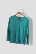 Vintage Casami Exclusive mint green v-neck womens sweatshirt M/L image