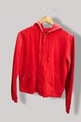 Vintage red full zip up cotton polyester medium hoodie image