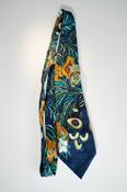 Vintage blue Calavo multi floral print silk tie| SKU 4356 image
