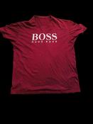 Vintage BOSS Logo Crew Neck Tee Wine Red - M/L - Men's SKU: 4062 image