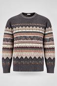 Vintage Paco Calvari brown abstract knitted long sleeve sweater|L27 W24|SKU 4370 image