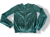 Vintage Smart Start winter knitted V-neck button up green cardigan 10-12YRS|L21 W15| SKU 4372 image