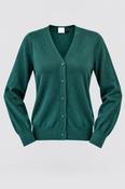 Vintage Smart Start winter knitted V-neck button up green cardigan 10-12YRS|L21 W15| SKU 4372 image