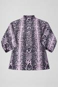 Vintage women's y2k Dunnes Stores purple animal print top in S| L 25 W20| SKU 4378 image