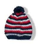 Vintage women's Crivit multi stripe crochet knit beanie hat| SKU 4928 image