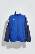Vintage Adidas Climalite full zip blue windbreaker track top in L\XL| L31 W25|SKU 4383 image
