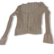 River Island Women's Cream Button up Cardigan size 14|L23 W15| SKU 3786 image
