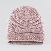 Vintage women's pink acrylic wool beanie hat|SKU 4348 image