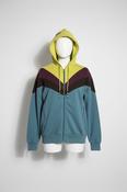 Vintage Adidas Multi Color block Full Zip Up Women’s hoodie in Large SkU 6854 image