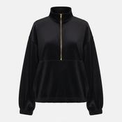 Vintage Beloved woman black 1/4 zip high neck fleece sweater in L|L27 W21|SKU 6415 image