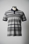 Vintage Lonsdale grey stripe Men Oversize poloshirt in 4XL|L33W25|SKU 5447 image