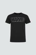 Vintage Marvel Graphics Mens Outline Logo T-shirt Black in M| L31 W18| SKU 5497 image