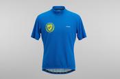 Vintage Men's Blue Cycling Jersey – Quarter Zip Sports T-Shirt (Size M) | SKU 1507