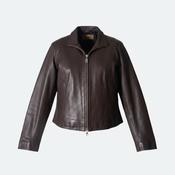 Vintage Y2K womens Bulut brown full zip leather bikers jacket in L|L25W19|SKU 6509 image