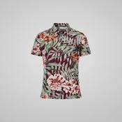 Vintage Zara man tropical design multi floral print polo shirt  in XL|L26 W17| SKU 5505 image