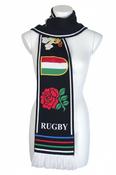 Vintage black Italy rugby graphics scarf|L52 W7|SKU 6409 image