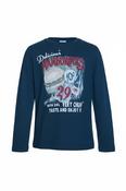 Vintage kids Mayoral Hamburger graphics navy long sleeve tees 14|L26 W18|SKU 6591 image