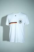 Vintage men Adidas Germany football cup white tees in XL oversize Alex 8 print|L30 W22|SKU 6565 image