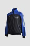 Vintage men Adidas Rad sport blue black colorblock full zip track top in M|L27 W20 image