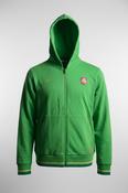 Vintage men Audimas Lietuva print green full zip hoodie in L| L28 W22| SKU 5602