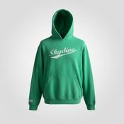 Vintage men Aurora green Skydivers graphics hoodie in L| L27 W20|SKU 5561 image