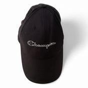 Vintage men Champion SnapBack Hat Cap Script Spellout Logo Black 90s SKU 6823 image
