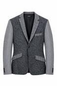 Vintage men Desigual grey tweed check casual fitted blazer in L|L34 W22|SKU 6653 image