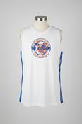 Vintage men Hawaiin King Waikiki Beach white Tank Top in M|L28 W20| SKU 5494 image