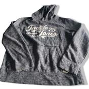 Vintage men Jack &amp; jones 75 denim co grey hoodie in M| L26 W21|SKU 5605 image