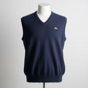 Vintage men Lacoste V-neck navy oversize sweatshirt in 2XL|L 30 W21|SKU 5596 image