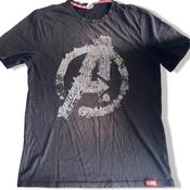 Vintage men Marvel Avengers logo print black short sleeve tees in M|L20 W14|SKU 6319 image
