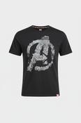Vintage men Marvel Avengers logo print black short sleeve tees in M|L20 W14|SKU 6319 image