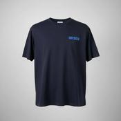 Vintage men Myform Ibish print navy blue Boxy-fit short sleeve T-shirt in M/L|L26 W19| SKU 5451 image