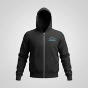 Vintage men Navigator full zip regular fit black hoodie in L| L28 W19 |SKU 5578