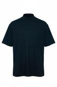 Vintage men Picdor plain black short sleeve mock neck tees in m|L31 W22|SKU 6593 image