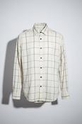 Vintage men Selected Homme cream check flannel long sleeve shirt M/L|L33W21|SKU 6630 image