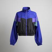Vintage men Todd1 blue black color block full zip wind breaker jacket in XL| L27 W26| SKU 5664 image