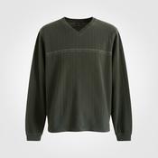 Vintage men Vanheusen Studio green cotton polyester pattern sweatshirt in S|L26 W19| SKU 6372 image