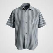 Vintage men Vanheusen studio grey stripe short sleeve tees in M|L32 W21|SKU 6446 image