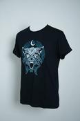 Vintage men black Gildan sofstyle Ring Spun Ragnarok Wolves graphics black tees in M|L27 W19|SKU 6566 image